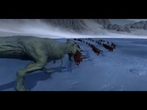 T-Rex vs 50 Raptors - Beast Battle Simulator