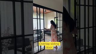 Overlap sliding door for living room! #coloraza #homedecor #homedecorideas #interiordesign #homehack