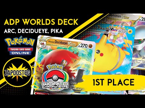1ST PLACE FLYING PIKACHU VMAX / HISUIAN DECIDUEYE VSTAR DECK FROM WORLDS!! (Pokemon TCG)