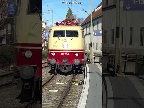 BR 103 113 Umsetzen Sonderzug IC Konstanzer Bahnhof am Bahnsteig Gleis 2, E03 Kultlok #frankenbahn
