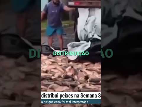 Prefeitura Distribui Peixes em Caçamba: Polêmica Viral! #shorts