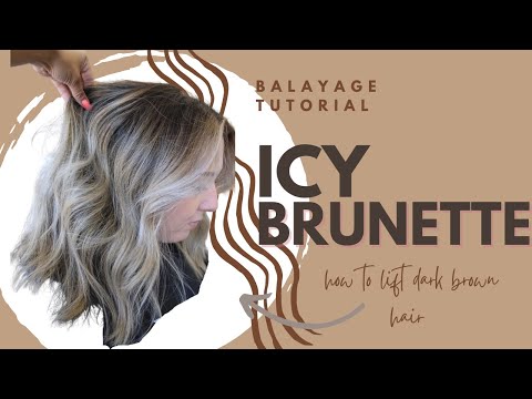 ICY BRUNETTE | COOL TONED BLONDE BALAYAGE TUTORIAL ON...