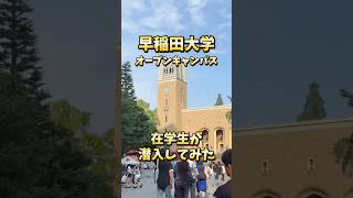 早稲田大学のオープンキャンパスに在学生が潜入してみた #shorts
