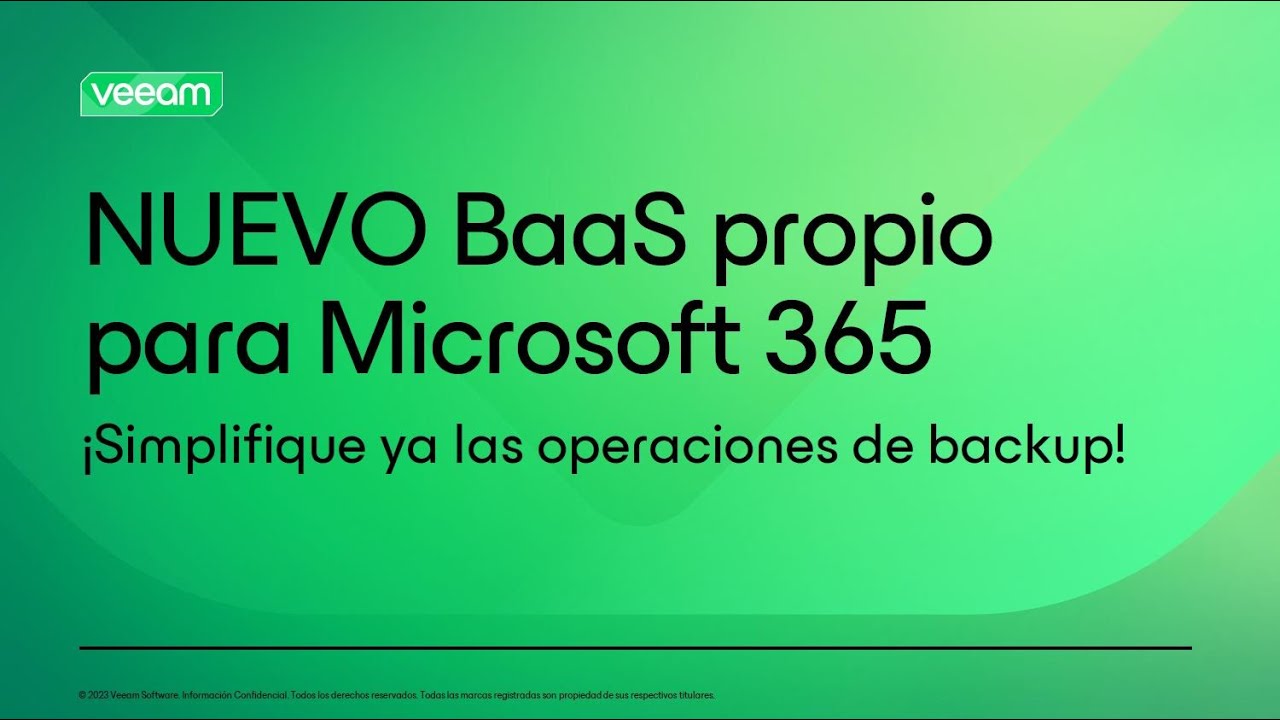 NEW 1st Party BaaS for Microsoft 365: Simplify backup operations now! video