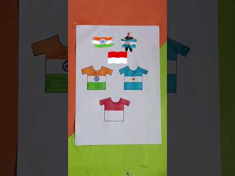 🇮🇳🇦🇷🇮🇩 flag Drawing Independence day drawing #india #trending #ytshorts #youtubeshorts #art