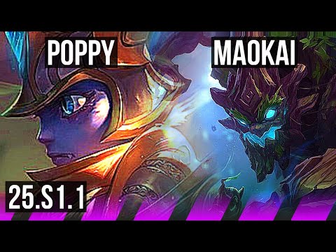 POPPY & Miss Fortune vs MAOKAI & Varus (SUP) | 3/1/6 | KR Challenger | 25.S1.1