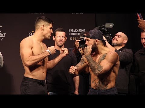 UFC Uruguay: Vicente Luque vs. Mike Perry Weigh-In Staredown - MMA Fighting