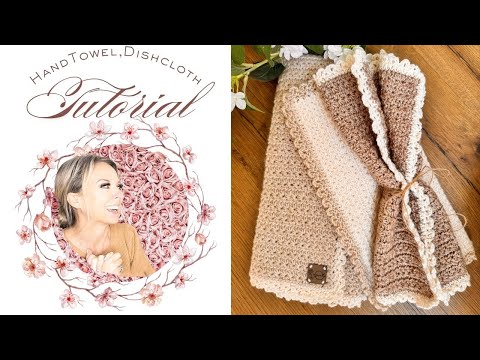 🤩🤩 IMPROVED Star Stitch 🤩🤩 - Hand Towel and Dishcloth Set
