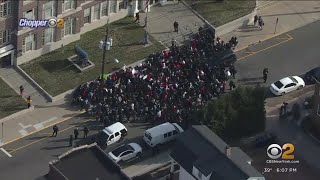 Students and parents protest outside Perth Amboy City Hall