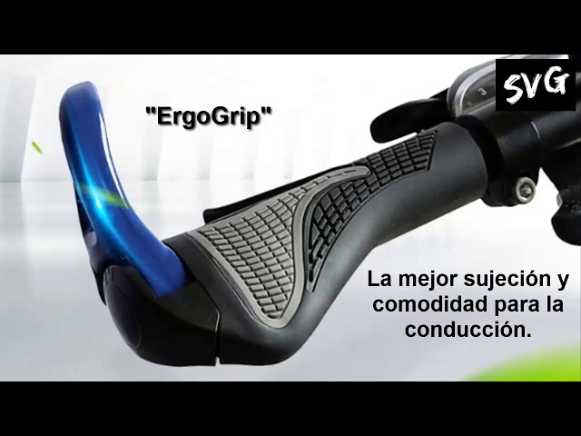 Vídeo relacionado con AARON Horn - Puños de Gel con acoples y amortiguación - Diseño ergonómico Antideslizante - para bicis utilitarias, eléctricas, de Trekking y de montaña
