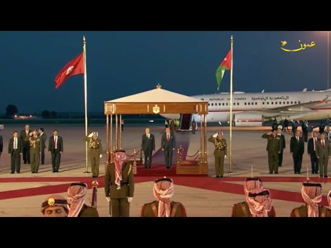 مراسم استقبال الرئيس الباجي قايد السبسي رئيس الجمهورية التونسية