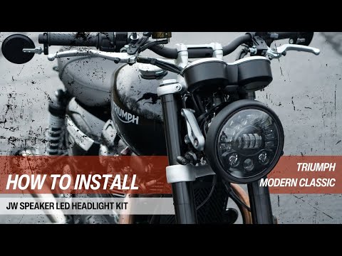 Install Video - Brogue Moto Triumph Modern Classic 7" - JW SPEAKER LED Headlight Kit