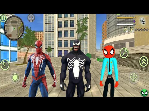 Super Venom Spiderman Rope Hero venom Gangster #15 Android Gameplay