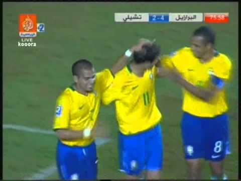 Brazil Vs Chile 4-2 Nilmar Goal 3 - 2010 World Cup Qualification (CONMEBOL)