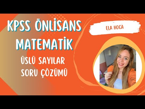 KPSS ÖNLİSANS MATEMATİK | ÜSLÜ SAYILAR | SORU ÇÖZÜMÜ