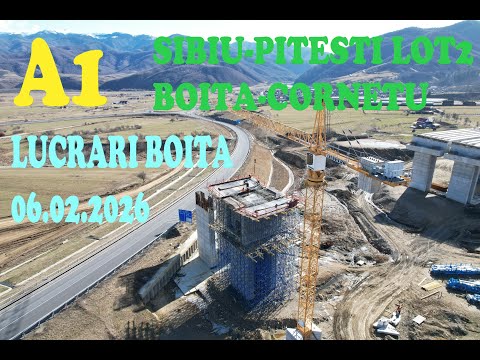 Autostrada A1 Sibiu Pitești lot2 Boița Cornetu lucrari Boița 06 02 2026 #autostrada 