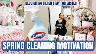 SPRING CLEANING MOTIVATION | CLEAN WITH ME 2024 | DEEP CLEANING MY KITCHEN | EASTER TIERED TRAY