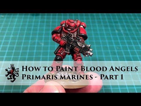 How to Paint Blood Angels - Primaris Space Marines - Part 1 - Intercessor Basic Armour