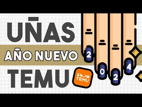 ¡ESTRENANDO COMPRA DE TEMU! · UÑAS AÑO NUEVO 2024