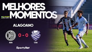 ASA e CSA fazem clássico equilibrado e empatam em Arapiraca. Melhores Momentos - ASA 0 x 0 CSA