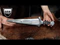 Forging a pattern welded Cinquedea dagger, the complete movie.