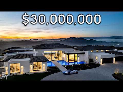 Touring a $30,000,000 California HILLTOP Mega Mansion with INSANE VIEWS!