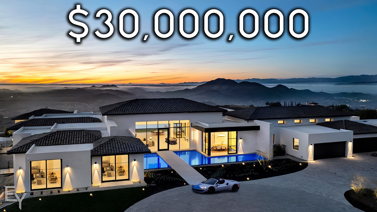 Touring a $30,000,000 California HILLTOP Mega Mansion with INSANE VIEWS!