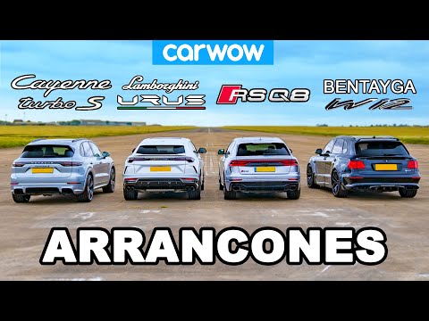Lamborghini Urus vs Audi RSQ8 vs Bentley Bentayga vs Porsche Cayenne Turbo S: ARRANCONES