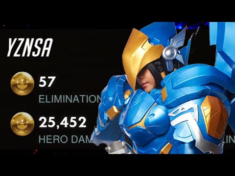 57 ELIMS! POTG! PHARAH ONE TRICK - YZNSA! YZNSA PHARAH GAMEPLAY OVERWATCH SEASON 26 TOP 500