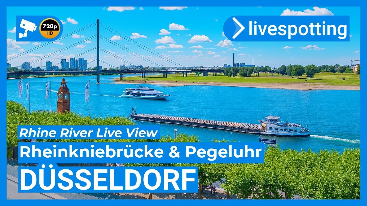 Live webcam view of Río Rin y el puente Rheinknie