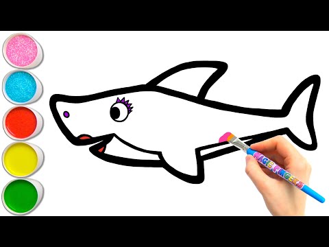 Learn How to Draw Pink Mommy Shark | Easy Drawing for Kids #37