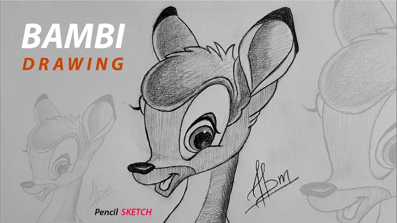 How to Draw Disney Bambi | Step by Step Drawing fro Beginners