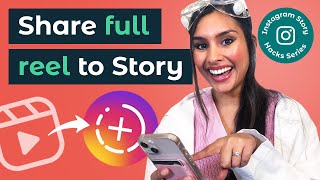 How to share a 60 sec Reel on your Instagram Story WITHOUT cutting | INSTAGRAM STORY HACKS 2024