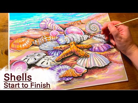 SHELLS - Paint by Numbers from Start to Finish