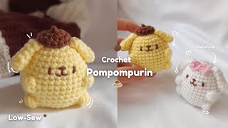 🤎 Easy Low-Sew 🍮 Crochet Pompompurin Tutorial | Sanrio Plushie