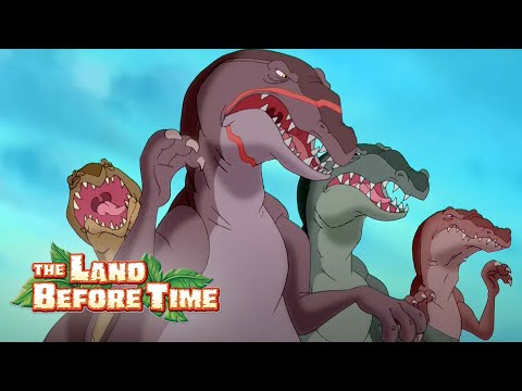 Defeating The Scary Sharpteeth! | The Land Before Time