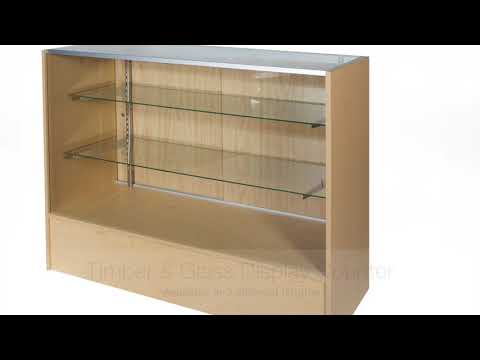 Timber and glass display counter