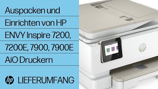 Auspacken und Einrichten von HP ENVY Inspire 7200, 7200E, 7900, 7900E AiO Druckern | @HPSupport