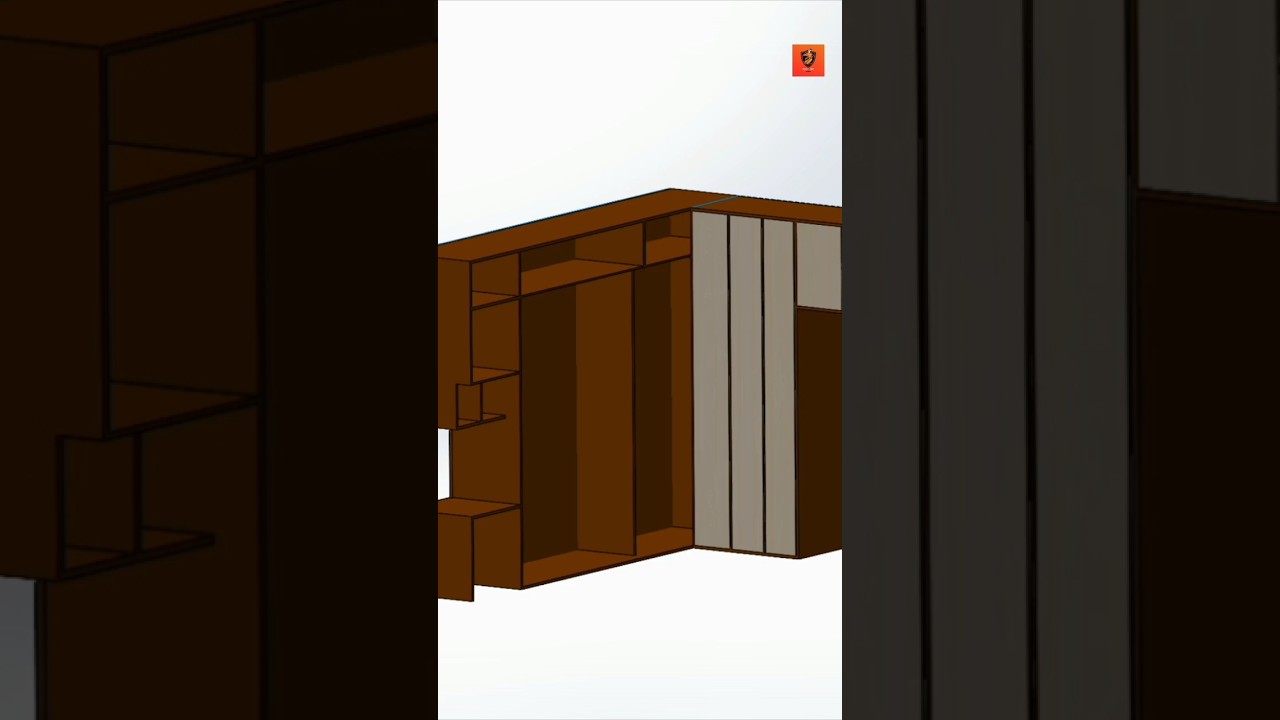 Wardrobe 3d model#3danimation #youtube