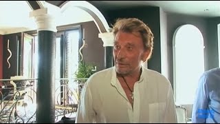 Johnny Hallyday chez lui à Los Angeles