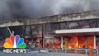 russia attacks shopping mall in ukraine killing several people