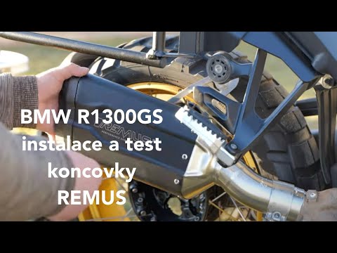 BMW R1300GS - REMUS 8 2.0 - instalace a test koncovky výfuku