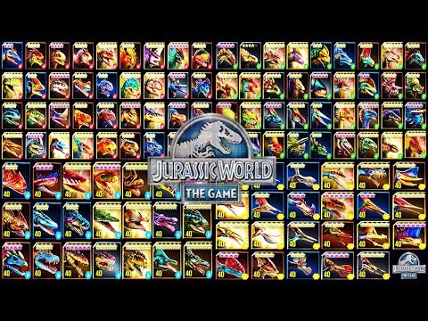 ALL 132 MAX LEVEL 40 DINOS (JURASSIC WORLD)