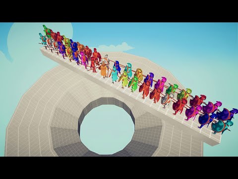 NARROW BRIDGE FREE FOR ALL TOURNAMENT OVER SLIDE ARENA - TABS Totally Accurate Battle Simulator