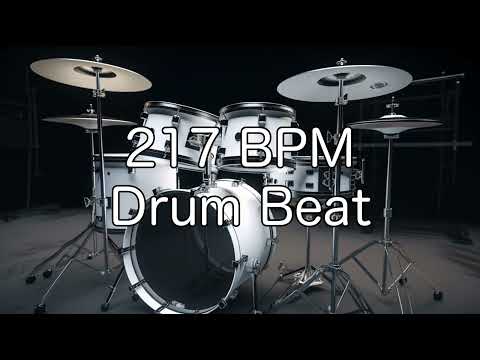 217 BPM Rock Drum Beat for Musical Practise