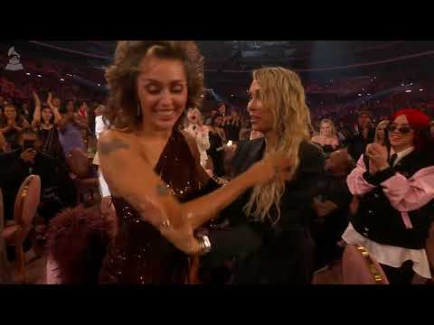 MILEY CYRUS Wins Record Of The Year For "FLOWERS" | 2024 GRAMMYs Acceptance Speech