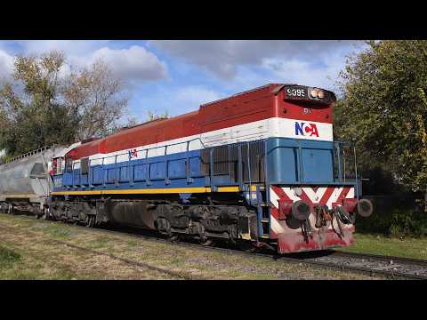 [4K] Tren de tolvas graneras con destino a General Deheza pasando por Marcos Juárez!!!!!!