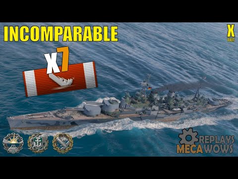Battleship Incomparable 7 Kills & 199k Damage | World of Warships Gameplay
