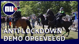 Politie grijpt in bij demonstratie tegen lockdown in Den Haag | NU.nl
