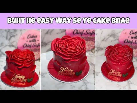 Trending rose cake  full tutorial #cakewithsafia #karachibakers #minivlog #viralvideo